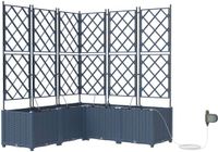 vidaXL Plantenbak Grijs 80 x 40 x 143 cm