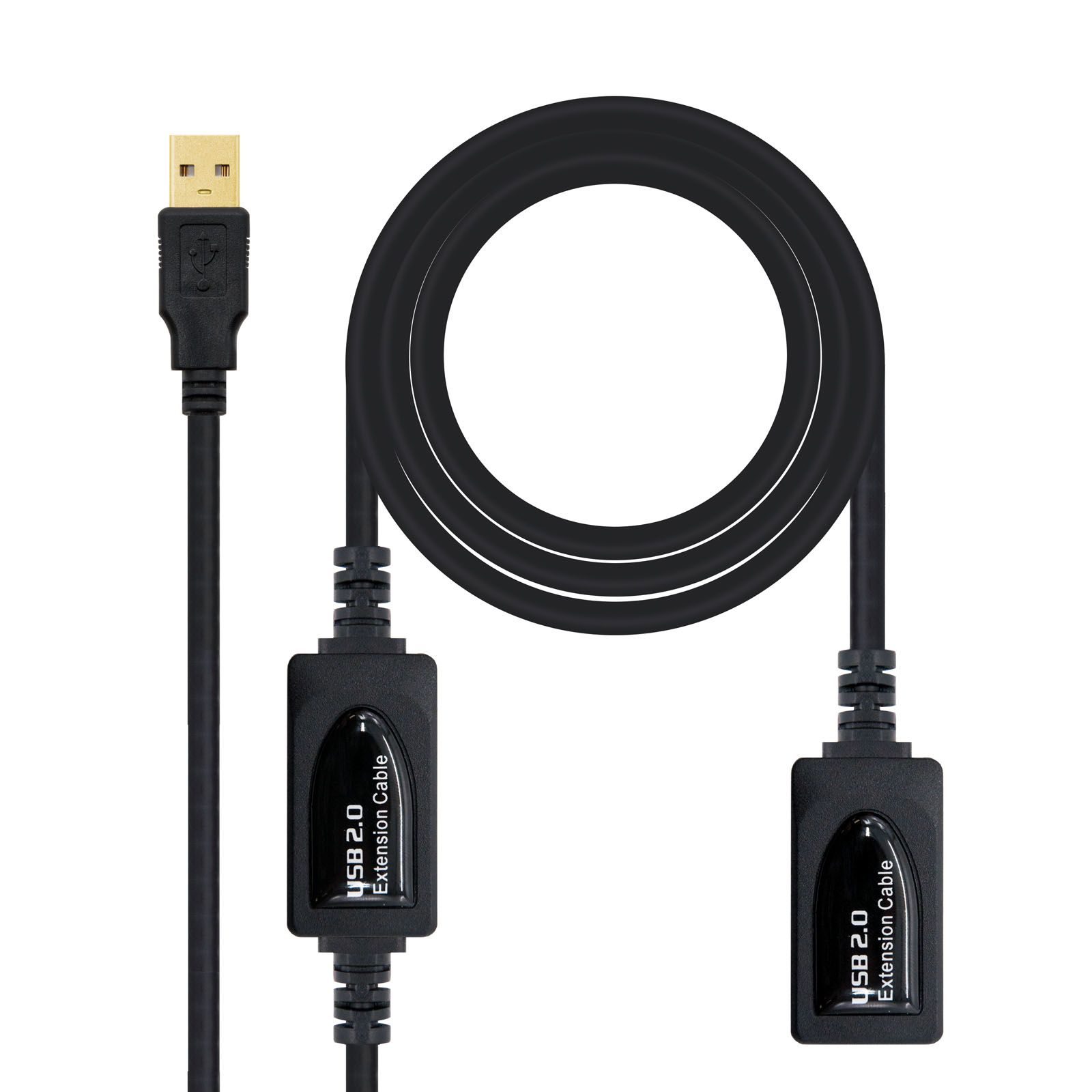 Nanocable USB 2.0 Extension Cable - 10m - Black