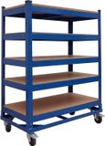 Merkloos / Sans marque Relaxdays Gereedschapswagen - 110x90x45 cm - tot 750 kg - blauw