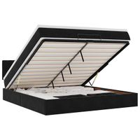 vidaXL Lit plateforme avec matelas 160x200cm Velours Noir