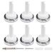 6 Icecat 6 stuks zelfklevende deurstopper, witte deurstoppers voor plinten, wandgemonteerde deurstoppers met geluidsdempend rubber, deurstoppers binnenshuis, 3-in-1 installatie deurstopper voor muur