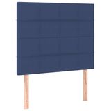 VidaXL Hoofdeind & Voeteind Blauw 100x5x118/128 cm Stof