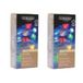 Merkloos / Sans marque Lumineo Draadverlichting lichtsnoer - 2x - zilver - 40 led lampjes - gekleurd - 195 cm - zilverdraad - timer - micro kerstverlichting