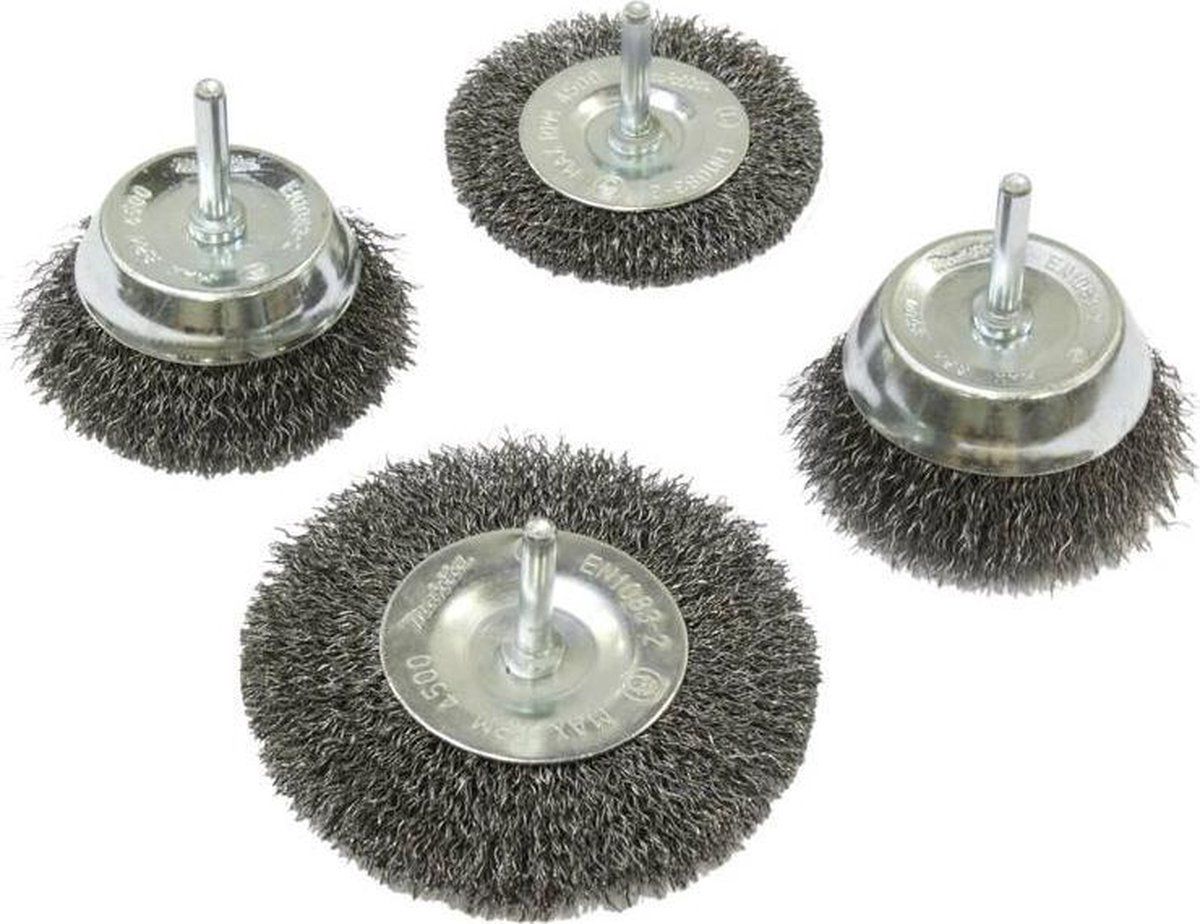 Makita borstelset 4-delig kom/rond D-65729