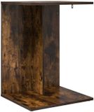 vidaXL Bijzettafel Rook Eiken 45 x 40 x 62,5 cm Bewerkt hout