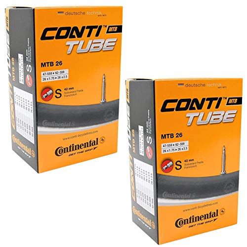 Continental 26" x 1,75-2,5 mountainbike binnenbanden met 42 mm Presta ventiel (paar)