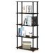 Furinno Turn Multifunctionele rek met 5 niveaus, walnoot Columbia/Zwart