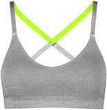 Puma - Dames - Sport Triangel Top - 3D Knit - Grijs - Maat L