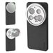NEEWER 15 Ultra hoes, beschermhoes compatibel met Xiaomi 15 Ultra, Heavy Duty TPU + PC kunstleer met 17 mm lensbevestigingen en 67 mm filteradapter voor draadloos opladen, PA101 zwart + zilver