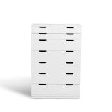 Mavis Commode Aoko 7 tiroirs laqué blanc