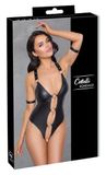 Cottelli OV-Großhandel Open Wetlook Bondage met Boeien Zwart