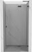 Mexen Lunar L porte de douche pivotante droite 85 cm, transparent, gris canon brossé