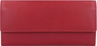 Esquire Leren Portemonnee RFID Wallet With Flap Red Rood