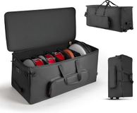 VEVOR Drumtas, Drummer Hardware-tas, 1010x510x440 MM, met 6 Uitneembare Tussenschotten, Wielen en 3 Buitenvakken, Waterafstotend en Gevoerd, Veilig Transport van Apparatuur en Instrumenten.