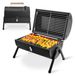 Merkloos Elzusha - Barbecue portable en bois, double face, pliable, en acier inoxydable