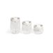 Livoo MEN401 weckpotten van borosilicaatglas, deksel met vacuümdeksel, inhoud 400 ml, 800 ml en 1,2 l, 3 stuks