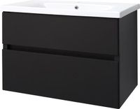 Best Design Badkamermeubel 80 cm Mat Zwart - 8719323063815