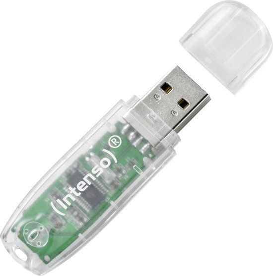 Intenso Rainbow Line USB stick - 32GB - USB 2.0 - Transparant