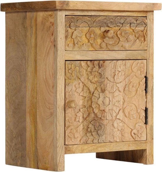 vidaXL Nachtkastje 40x30x50 cm massief mangohout