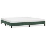 VidaXL Bedframe 200x200 cm Fluweel Donkergroen