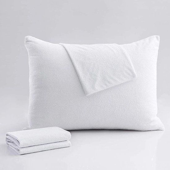 Zavelo Molton Kussenslopen - 60 x 70 cm - 100% Katoen - Wit - 2 stuks