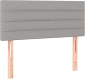vidaXL Hoofdbord 80x5x78/88 cm stof lichtgrijs