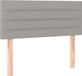 vidaXL Hoofdbord 80x5x78/88 cm stof lichtgrijs