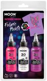 Moon Glow Textielverf Neon Uv 30ml. 3 Stuks roze/wit/paars