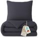 Linge de lit en mousseline - 135 x 200 cm + 40 x 80 cm - Anthracite
