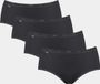 sloggi Basic+ Dames Midi slip - 4-pack - Zwart - Maat 40