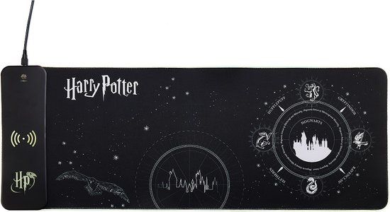 Numskull Harry Potter XXL Gaming Muismat met Draadloze Oplader