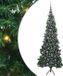vidaXL Sapin de Noël artificiel d'angle avec 300 LED Vert 180 cm PVC et Métal