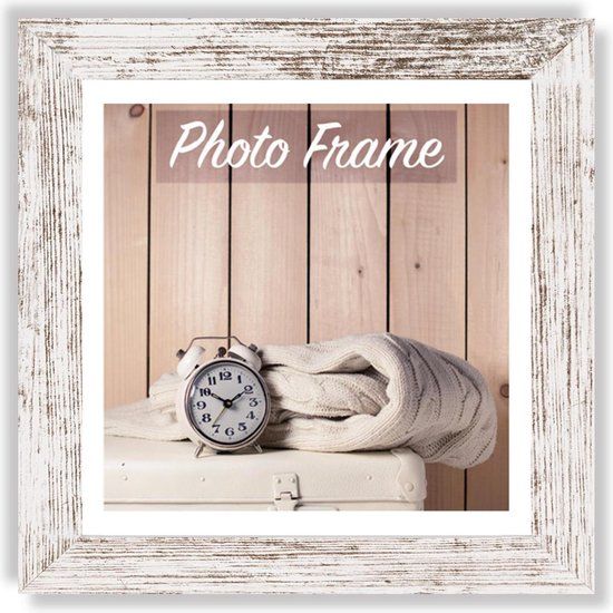 ZEP Nelson 6 - Houten Fotolijst - 20x20cm - Wit/Bruin - V21206