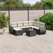 Maison Exclusive - Ensemble de meubles de jardin 8 pièces avec canapé et coussins, noir, en polyrotin