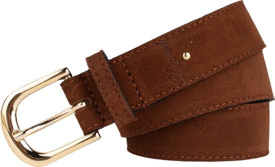 Legend Dames - Suède riem - Bruin - 80cm