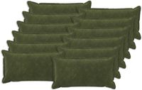 vidaXL - Kussensloop - 12 stuks - HOUTEN - Groen - 40 x 80 cm - Katoensatijn