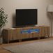 Maison Exclusive - Meuble TV LED exclusif, en bois stratifié imitation chêne artisanal, composé de 3 éléments