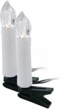 Merkloos Koopman International Kaarsen verlichting lichtsnoer - 2x - warm - wit - binnen - 50 lampjes