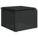 vidaXL Tuinkruk met kussen zwart 55x55x37 cm poly rattan