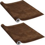 vidaXL Deurfolies zelfklevend 2 st 210x90 cm PVC donkereikenkleurig