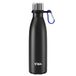 YISH Thermosfles, water: Drinkfles van roestvrij staal 500 ml voor bruiswater met karabijnhaken, BPA-vrij, warm/koud voor 10 uur sport, sportschool, fiets, camping, reizen, familie