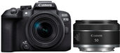 Canon EOS R10 systeemcamera Zwart + RF-S 18-150mm + RF 50mm