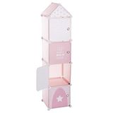 Opbergdozen Atmosphera Opbergdozen voor kinderen, zuil, roze, 34 x 139 cm