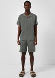 QS s.Oliver QS Bermuda katoen regular fit lange broek voor heren - maat L - grijs