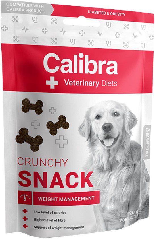 Calibra Dog Veterinary Diets - Weight Management Crunchy Snack - 120 g