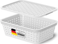 Novaliv Opbergdoos met Deksel Mini 1L Mand Wit