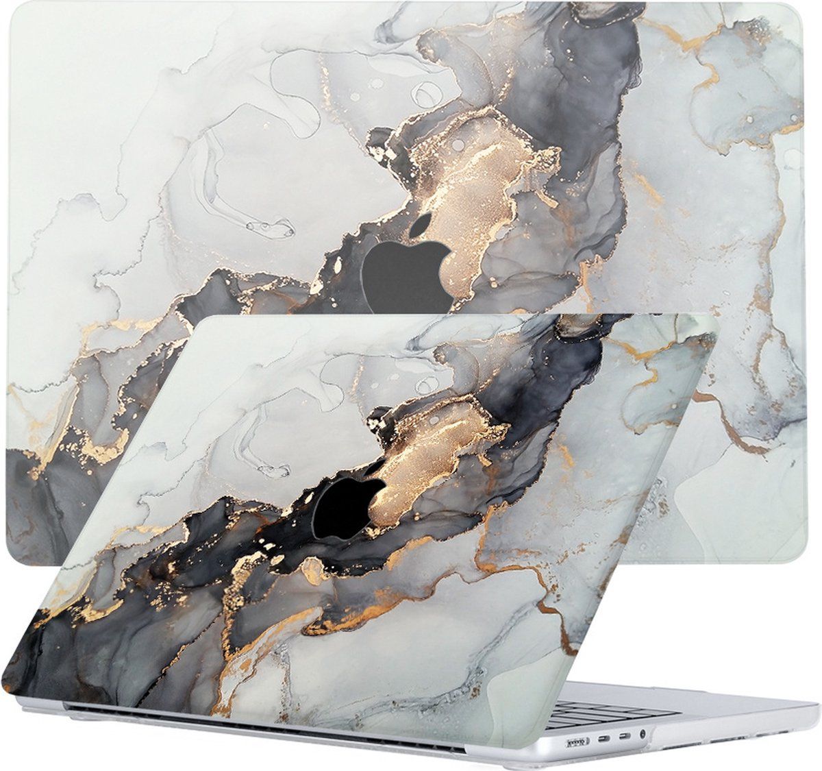 Lunso Cover hoes - MacBook Pro 16 inch (2021) - Marble Magnus - Kunststof
