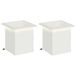 vidaXL Jardinière de jardin avec LED 2 pc Blanc 30 x 30 x 30 cm Acier
