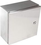 RS PRO Roestvrijstalen wandbehuizing IP66, HxBxD 300 mm x 300 mm x 150 mm