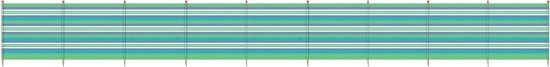 Yello Windscherm 10 Palen 120 X 610 Cm Groen/blauw